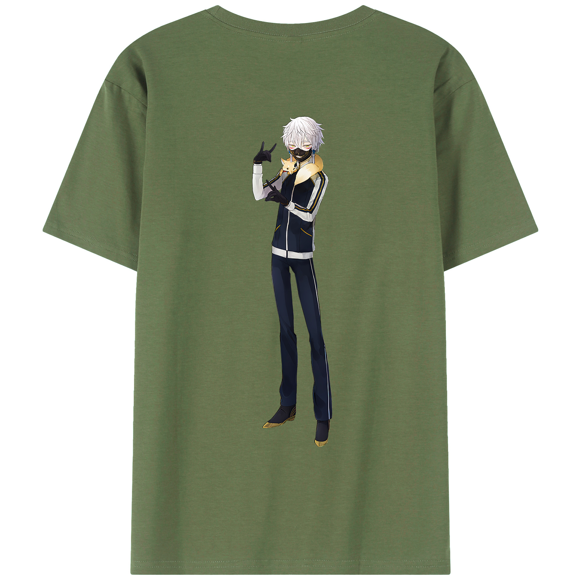 （画像用） 刀剣乱舞 Touken Ranbu 綿100％ メンズ半袖Tシャツ（バックプリント） 通気性